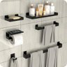 Kit Acessórios Para Banheiro Preto Fosco 6 Peças ELG - 1