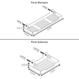Kit Acessórios Para Banheiro Preto Fosco 6 Peças ELG - 10