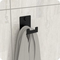 Kit Acessórios Para Banheiro Preto Fosco 6 Peças ELG - 6