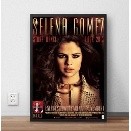 Lindo Quadro Poster com Moldura Selena Gomez Pop P2056 - 1