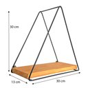 Ver imagem 5 de Nicho Mini Triângulo Carvalho e Preto