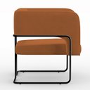 Ver imagem 7 de Kit 02 Poltronas Decorativas Scarlett D02 Base de Aço Preto Veludo Telha C-262 - Lyam Decor