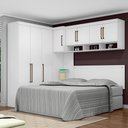 Ver imagem 1 de Quarto Modulado de Casal Branco Smart Roupeiro Completo