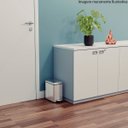 Ver imagem 2 de Lixeira Tipo D Slim Aço Inox Acetinado Balde Interno 6 Litros - Tramontina 94538/606