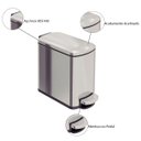 Ver imagem 3 de Lixeira Tipo D Slim Aço Inox Acetinado Balde Interno 6 Litros - Tramontina 94538/606