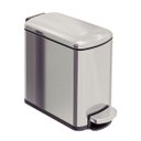 Ver imagem 1 de Lixeira Tipo D Slim Aço Inox Acetinado Balde Interno 6 Litros - Tramontina 94538/606