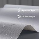 Ver imagem 5 de Cortina Persiana Rolo Tela Solar 3% L=1,60m X A=1,60m | Atlas - Cinza