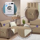 Ver imagem 2 de Protetor de Sofá King 3 Lugares Manu 100% Poliéster:cáquipalha