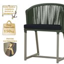 Ver imagem 4 de Mesa com 6 Cadeiras de Jantar Roma 120cm e Noronha em Alumínio Fendi Corda Náutica Estofado 12 Trama