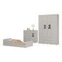 Ver imagem 2 de Quarto Infantil Completo com Minicama Montessoriana Doçura Multimóveis MP4882 Off White