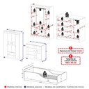Ver imagem 4 de Quarto Infantil Completo com Minicama Montessoriana Doçura Multimóveis MP4882 Off White