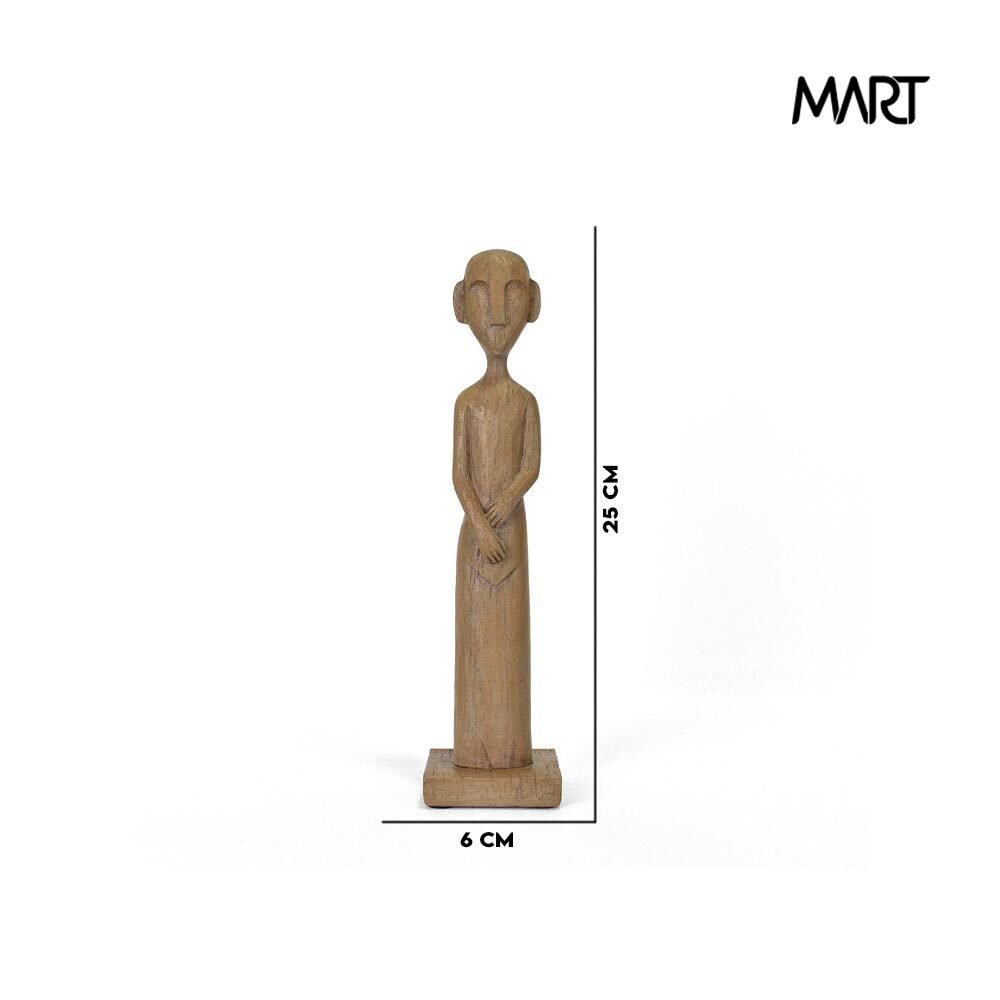 Escultura Estatueta Pessoa Rosto Triangular Poliresina Mart - 3