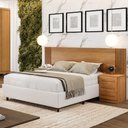 Ver imagem 3 de Cabeceira Casal / Queen Benetil Valencia com Mesas de Cabeceira Ripado Cinamomo