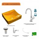 Ver imagem 3 de Kit Cuba Q440 com Torneira 1198 Metal e Válvula 1 Pol. Sifão Pvc e Flexível Compace