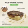 Pote de Vidro Hermético Marrom Tamanho Pequeno Jacki Design - 5