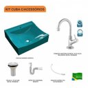 Ver imagem 3 de Kit Cuba Q440 com Torneira 1198 Metal e Válvula 1 Pol. Sifão Pvc e Flexível Compace