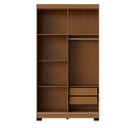 Ver imagem 4 de Roupeiro Solteiro Coimbra 120,8x224,5cm 4 Portas Freijó/Off White COI11142