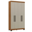 Ver imagem 2 de Roupeiro Solteiro Coimbra 120,8x224,5cm 4 Portas Freijó/Off White COI11142