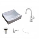 Ver imagem 2 de Kit Cuba Q440 com Torneira 1198 Metal e Válvula 1 Pol. Sifão Pvc e Flexível Compace