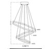 Lustre Pendente Hexagono 3 Aneis Moderno Dourado em Led 3000k He - 3