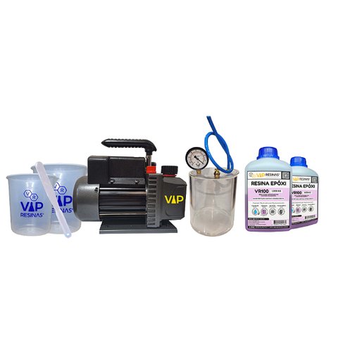Kit Resinagem Desaerador Zero Bolhas Vr100 3kg P/resina