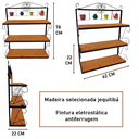 Ver imagem 2 de prateleira multiuso artesanal rústica ferro madeira 3 andares