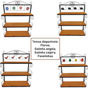 Ver imagem 4 de prateleira multiuso artesanal rústica ferro madeira 3 andares