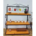Ver imagem 7 de prateleira multiuso artesanal rústica ferro madeira 3 andares