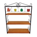 Ver mais imagens de prateleira multiuso artesanal rústica ferro madeira 3 andares