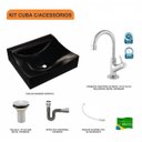 Ver imagem 3 de Kit Cuba Q440 com Torneira 1198 Metal e Válvula 1 Pol. Sifão Cromado e Flexível Compace