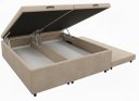 Ver imagem 2 de Cama Box Bau Casal Bipartido C/ Cama Auxiliar Suede 47x138x188 - Santo Box:bege