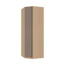 Ver imagem 1 de Guarda Roupa Modulado Canto Obliquo 1 Porta 1 Cabideiro 6 Prateleiras Essenza Luciane Móveis