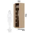 Ver imagem 2 de Guarda Roupa Modulado Canto Obliquo 1 Porta 1 Cabideiro 6 Prateleiras Essenza Luciane Móveis