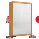 Ver imagem 3 de Guarda-Roupa Solteiro com Espelho 2 Portas de Correr e 2 Gavetas Peônia Yescasa Cinamomo/Off White