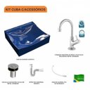Ver imagem 3 de Kit Cuba Q440 com Torneira 1198 Metal e Válvula Click 1"b e Sifão Pvc e Flexível Compace