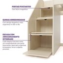 Ver imagem 5 de Cama Alta com Escorregador Artsy e Guarda Roupa 2 Portas Curió Casatema MadeiraOriginals Verde