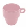 Xícara P/ Chá Café Cerâmica Empilhavél Rosa 210ml Lyor - 2