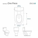 Ver imagem 5 de Assento Sanitario Poliester One Piece Branco para vaso Deca