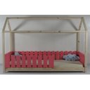 Ver imagem 1 de Cama Infantil Solteirão Casinha Colorida Madeira Maciça Pinus Grade Cercadinho