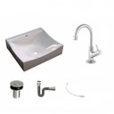 Ver imagem 2 de Kit Cuba Q440 com Torneira 1198 Metal e Válvula Click 1"b e Sifão Cromado e Flexível Compace