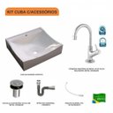 Ver imagem 3 de Kit Cuba Q440 com Torneira 1198 Metal e Válvula Click 1"b e Sifão Cromado e Flexível Compace