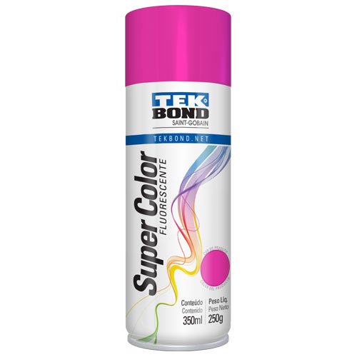 Tinta Spray Fluorescente Rosa 350 Ml Tekbond