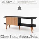 Ver imagem 3 de Rack TV 50 Polegadas 115cm Tokyo Porta Basculante Byhouse