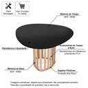 Ver imagem 3 de Mesa de Jantar Orgânica 4 Lugares 120x118cm MDF Preto e Jade - Straub Web