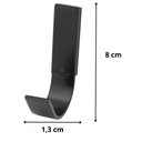 Ver imagem 4 de Porta Toalha Gancho Cabide Para Banheiro Quadrado Preto