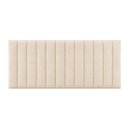Ver imagem 1 de Cabeceira Cama Casal Queen Estofada Gomos 170cm X 121cm Linho Veludo Cor:veludo Luxor Creme