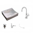 Ver imagem 2 de Kit Cuba Q440 com Torneira 1198 Metal e Válvula Click 1 Pol. Sifão Pvc e Flexível Compace