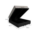 Ver imagem 3 de Cama Box Baú Queen 158 Bipartido Sintético Preto com Colchão Ortobom Airtech Spring Pocket D26 Bege