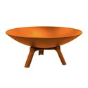 Ver imagem 1 de Lenheiro Lareira Braseiro Envelhecida Externa em Ferro 60cm