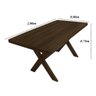 Conjunto Mesa 2m e 8 Cadeiras Madeira Maciça Eucalipto Escuro - 4